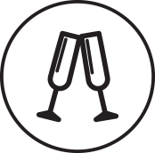 WedSocial champagne flutes