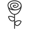 icon of a single rose